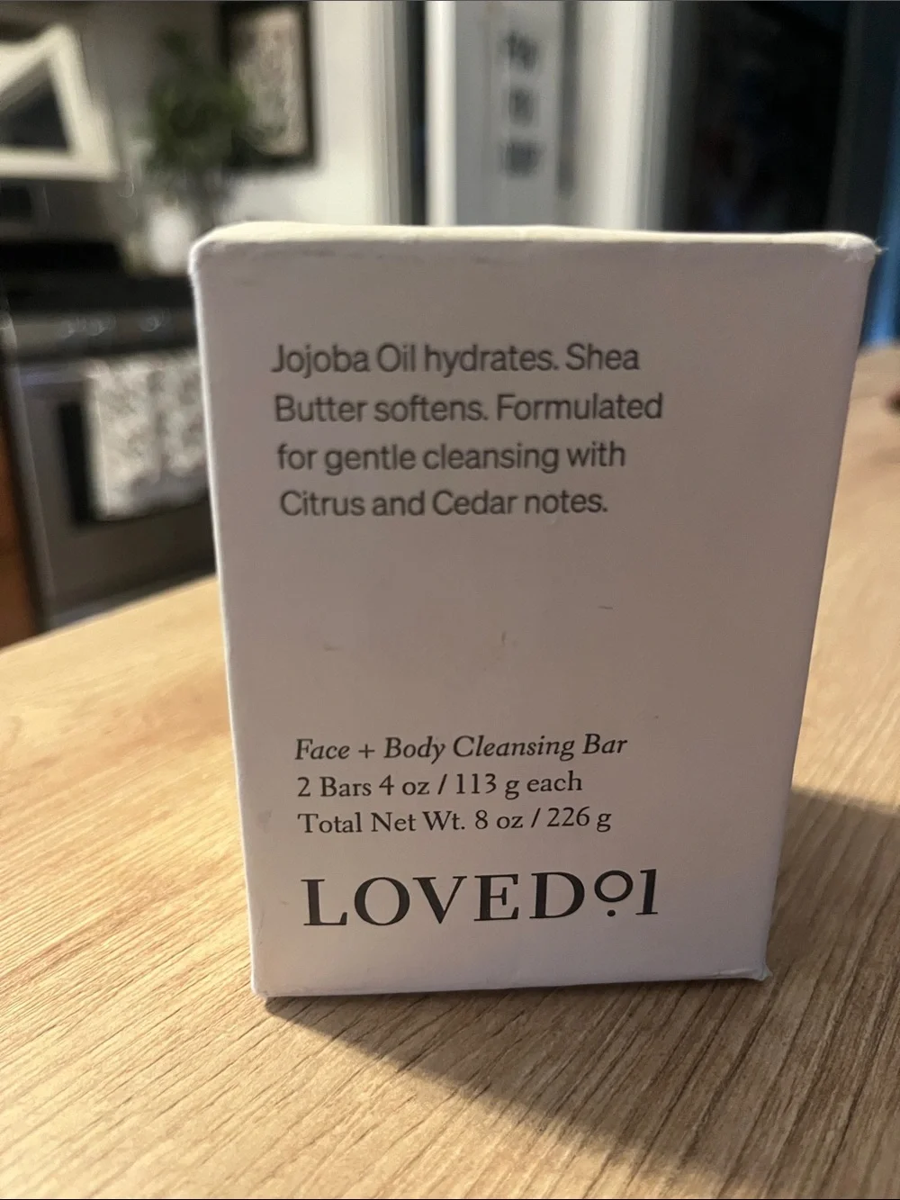 Loved01 Face & Body Cleansing Bar, 4 Bars